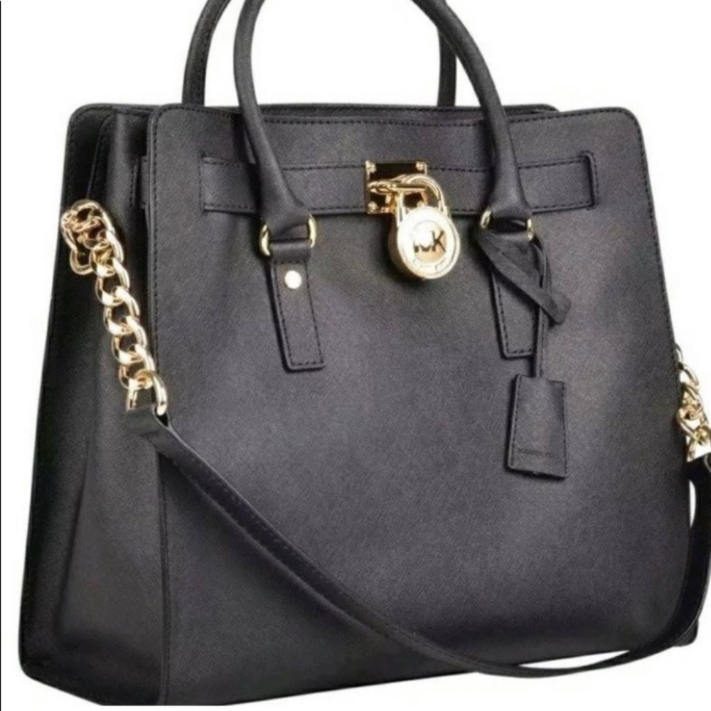 Michael Kors Hamilton large black tote